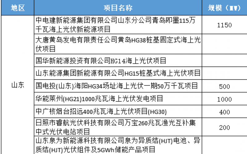 山东重点布局8个海上光伏项目