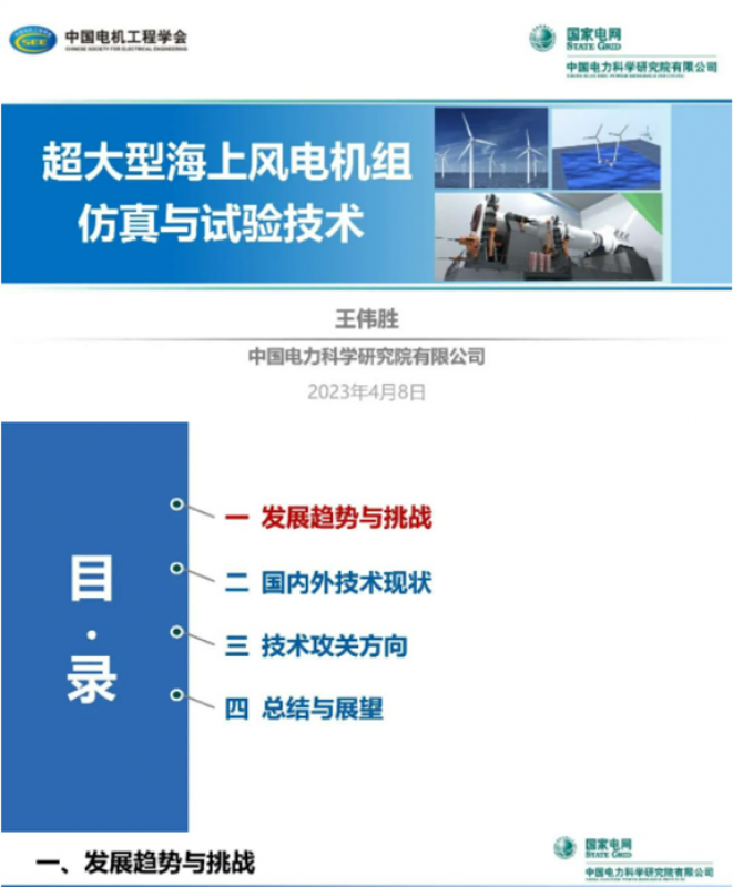 王伟胜：超大型海上风电机组仿真与试验技术
