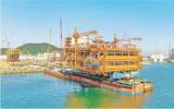 渤海油田最重浮托组块建造完成