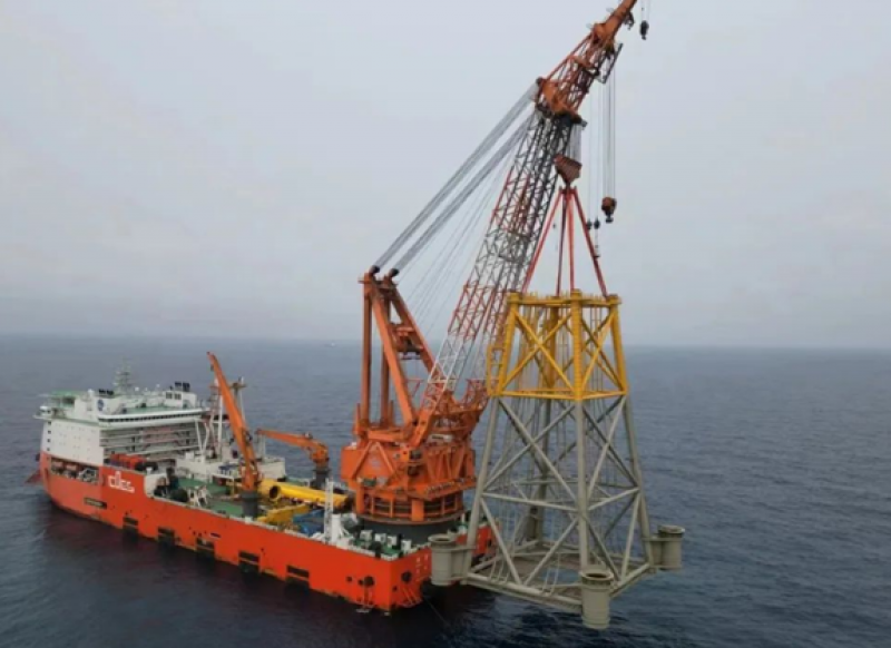明阳青洲四海上风电场项目升压站基础施工顺利完成