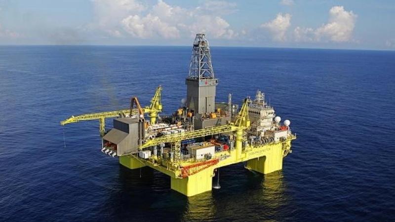 上海海洋石油局新入列勘探八号平台顺利完成自营区首钻