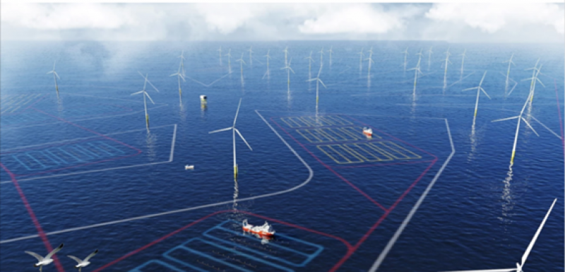 全球首个商业规模的海上风电机组阵列间海藻农场——North Sea Farm 1