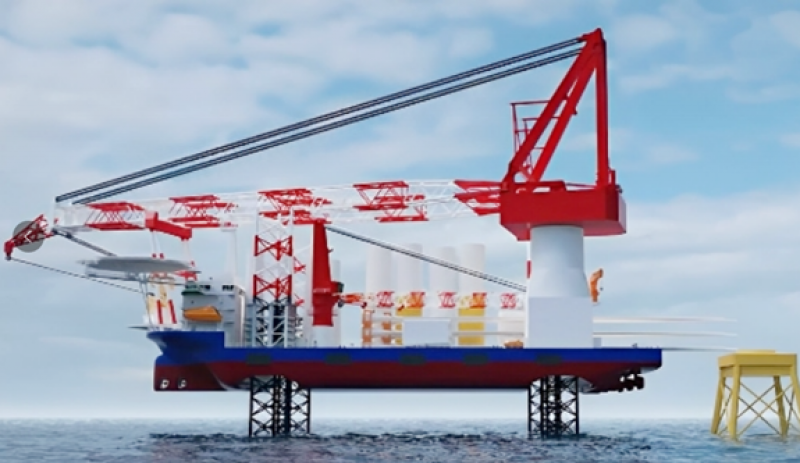 中国船舶七一一所成功中标1600吨级风电安装船和3600吨级全回转起重船项目