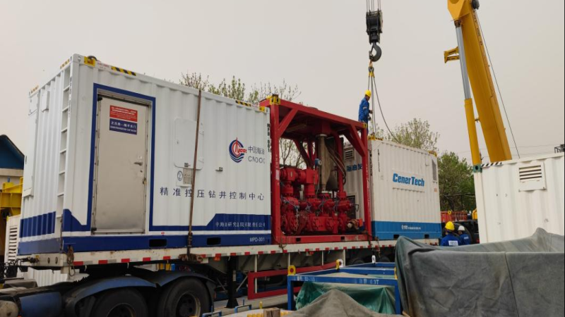 研究总院自主研发海上精准控压钻井控制中心在塘沽试验井场顺利完成调试试验