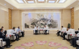 王伟中在广州与中国铁建股份有限公司党委书记、董事长汪建平一行进行工作会谈