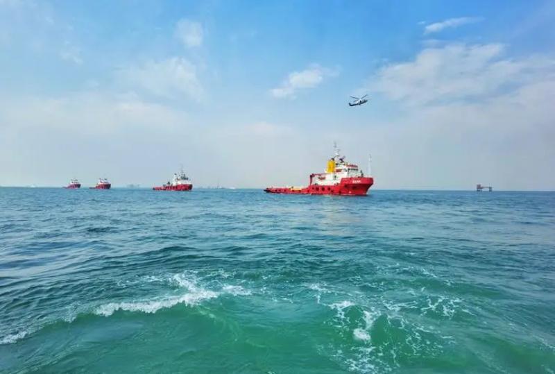 舟山石油开展海上油品泄漏应急处置实战演练 为平安嵊泗和平安舟山建设保驾护航