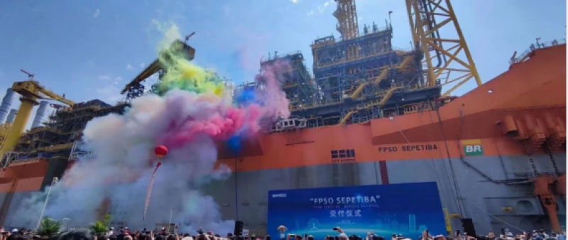 世界最大吨位之一的海上浮式生产储卸油船“SEPETIBA”在津顺利交付