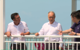 农业农村部副部长马有祥到乐东龙栖湾国家级现代智慧海洋牧场调研