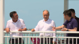 农业农村部副部长马有祥到乐东龙栖湾国家级现代智慧海洋牧场调研