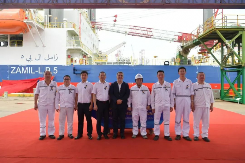 招商工业海门基地隆重举行两座liftboat交船仪式