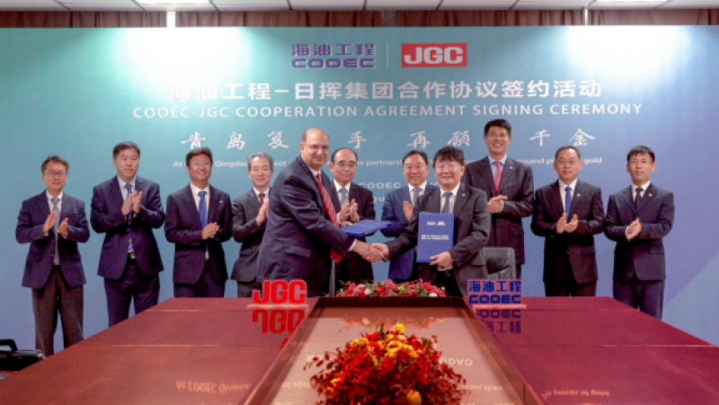 海油工程与日挥集团在青岛签署合作协议