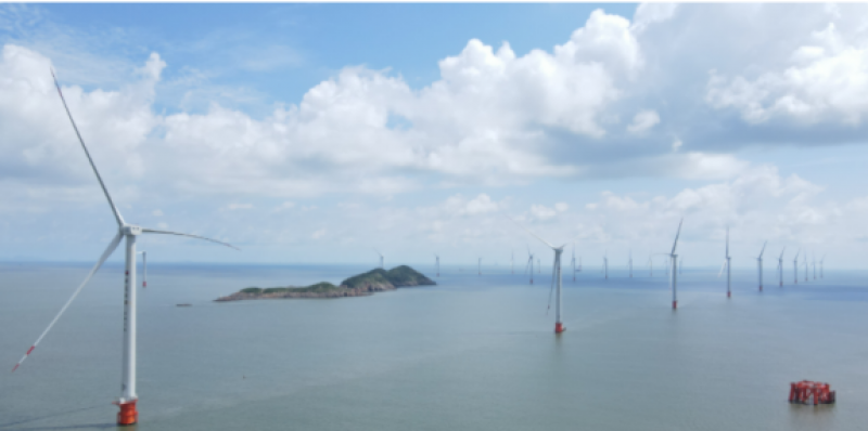 浙能台州1号海上风电项目海上升压站安装完成