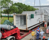 振华传动研制的国内首套风电运维母船补偿栈桥发运