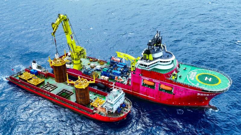 “深海一号”二期工程吸力桩安装完成