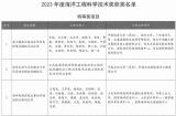 2023年度海洋工程科学技术奖获奖项目名单