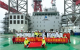 山东海洋集团“蓝鲲01”1500吨全新自升自航式一体化海上风电安装平台完成试航