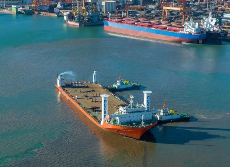 我国自研亚洲首套船用旋筒风帆系统成功投用