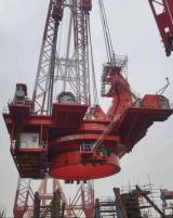 海建新能源1600吨风电安装平台三大件吊装竣工