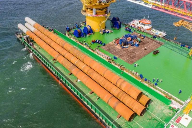 大金重工和文船重工与英国Inch Cape签订单桩基础的制造和运输合同