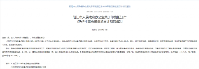 8600MW！2024年阳江市重点海上风电建设项目12个