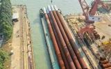 阳江青洲六海上风电场项目首批钢管桩交付 |  防城港海上风电场二期项目首批钢管桩通过验收