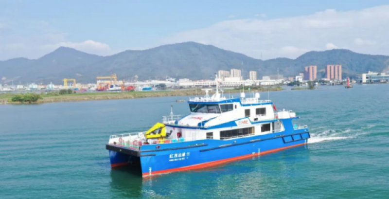 虹茂国际新能源两艘32米全铝合金风电运维船开建