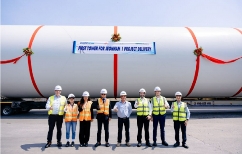 CS Wind为韩国海上风电场推出首座塔架