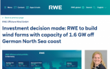 1.6GW！莱茵集团在德国北海沿岸建设Nordseecluster风电场