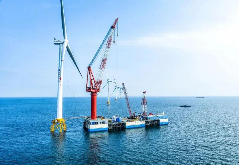广西能源集团防城港海上风电示范项目A场址标段一全容量并网发电