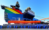 大连造船建造的FPSO-10项目“Errea Wittu”号提前出坞