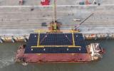 福州港区海上光伏项目施工材料首航成功