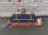 福州港区海上光伏项目施工材料首航成功