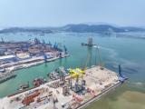 中交三航局阳江总装基地今年首批稳庄平台发运