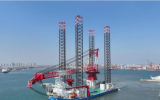 中国铁建港航局2000吨全回转自升自航式风电安装船“铁建风电2000”启航