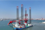 中国铁建港航局2000吨全回转自升自航式风电安装船“铁建风电2000”启航