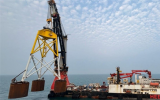 台湾省大彰化2b和4号海上风电场成功安装首个吸力桶式导管架基础