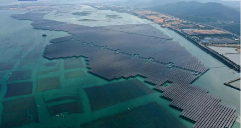 我国首个高风速海域的海上光伏项目实现全容量并网