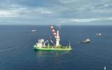 CDWE完成台湾省海龙海上风电场桩基安装工作