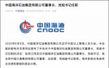 中国海洋石油集团有限公司董事长、党组书记任职