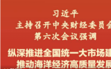习近平主持召开中央财经委员会第六次会议强调：纵深推进全国统一大市场建设 推动海洋经济高质量发展