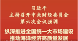 习近平主持召开中央财经委员会第六次会议强调：纵深推进全国统一大市场建设 推动海洋经济高质量发展