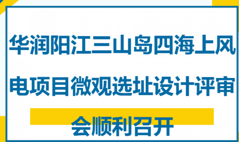 华润阳江三山岛四海上风电项目微观选址设计评审会顺利召开
