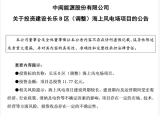 中闽能源投建长乐B区（调整）海上风电场项目