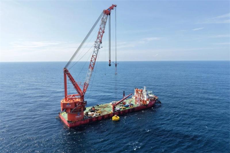 阳江漂浮式海上风电项目完成全部吸力锚沉贯施！