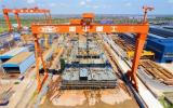 上海振华重工5000吨起重船主船体贯通建造进程稳步推进