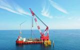 华能山东半岛北L场址海上风电项目二标段海上升压站基础施工完成