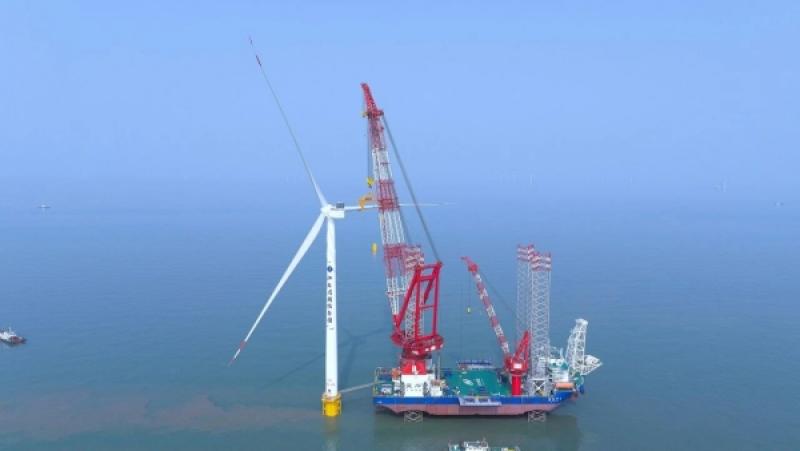 港航工程公司大丰项目刷新单台风机安装效率记录