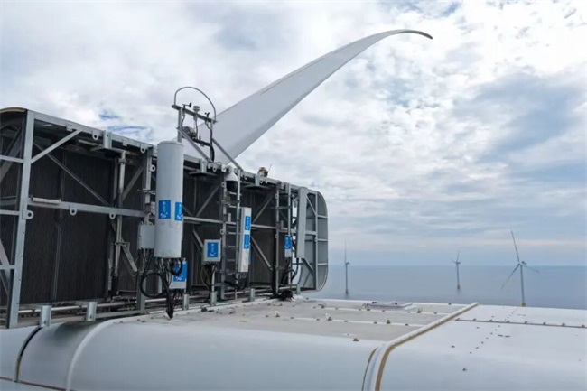 山东首个风机搭载式海上5G基站在半岛南V场址建成并投运